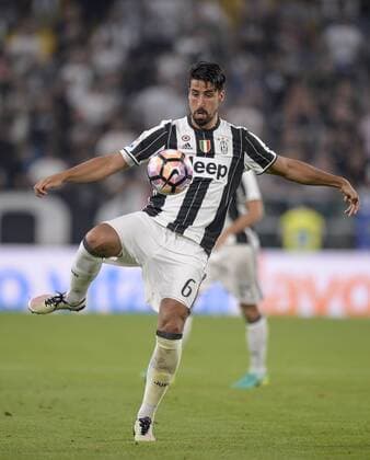 Italy: Juventus FC - ACF Fiorentina - Serie A Sami Khedira in action during the Serie A football match between Juventus FC and ACF Fiorentina. Juventus FC wins 2-1 over ACF Fiorentina.  NicolòxCampox xPacificxPress