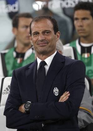 Italy Soccer Serie A: Juventus beats Fiorentina 2-1 Juventus coach Massimiliano Allegri waits for the start of the Italian Serie A football match between Juventus and Fiorentina at the Juventus Stadium. Juventus won 2-1.  IsabellaxBonottoxUPDATEx xPacificxPress