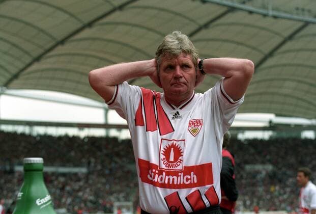 Trainer Jürgen Sundermann (VfB Stuttgart)