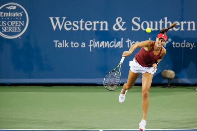 August 15, 2016: Ana Ivanovic (SRB) serves during the first round of The Western & Southern Open, August 15th, 2016 in Mason, OH. (Photo by Ian Johnson Icon Sportswire). TENNIS: AUG 15 Western & Southern Open Icon160815041 EDITORIAL USE ONLY