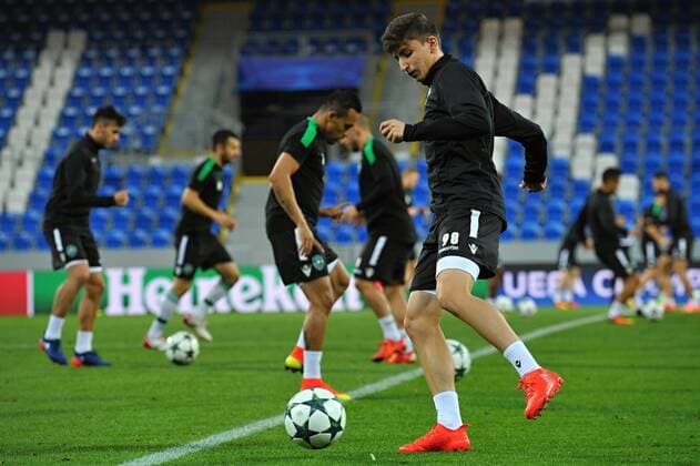 Players of Ludogorets Razgrad attend the practice session prior to the 4th qualifying round of football Champions League return match FC Viktoria Pilsen vs PFC Ludogorets Razgrad in Pilsen, Czech Republic, August 22, 2016. (CTKxPhoto PavelxNemecek) CTKPhotoP201608220798401  nmc2