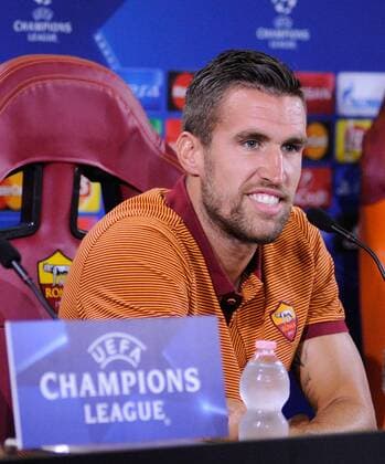 FuÃŸball, CL Quali, AS Rom - PK 22.08.2016. Rome, Italy, Champions League. Pre-game press conference PK Pressekonferenz Kevin Strootman xACTIVAxFOTOx  ActionPlus11779406