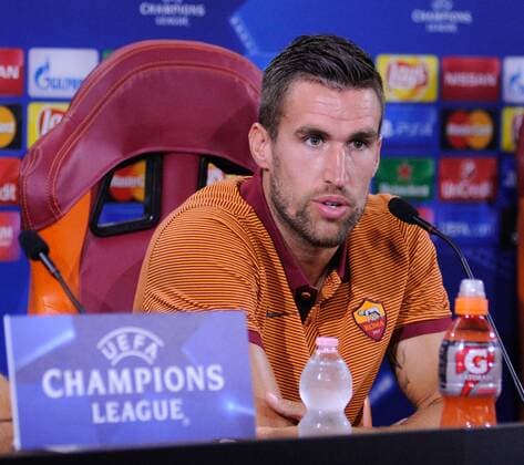 FuÃŸball, CL Quali, AS Rom - PK 22.08.2016. Rome, Italy, Champions League. Pre-game press conference PK Pressekonferenz Kevin Strootman xACTIVAxFOTOx  ActionPlus11779407