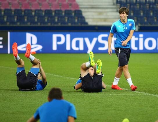 SOCCER - UEFA CL quali, RBS vs Zagreb SALZBURG,AUSTRIA,23.AUG.16 - SOCCER - UEFA Champions League, Play-off qualification, Red Bull Salzburg vs GNK Dinamo Zagreb, preview, final training of Zagreb. Image shows Ante Coric (Zagreb). GEPAxpictures xFelixxRoittner