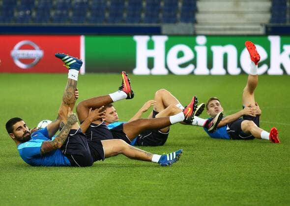 SOCCER - UEFA CL quali, RBS vs Zagreb SALZBURG,AUSTRIA,23.AUG.16 - SOCCER - UEFA Champions League, Play-off qualification, Red Bull Salzburg vs GNK Dinamo Zagreb, preview, final training of Zagreb. Image shows Paulo Machado (Zagreb). GEPAxpictures xFelixxRoittner