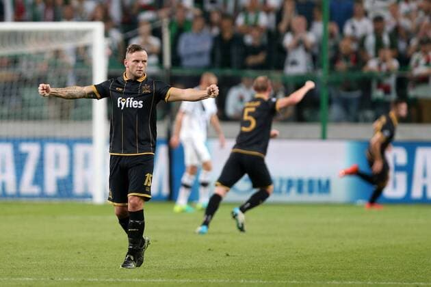 WARSZAWA 23.08.2016 Qualifikation CL 2016 17 --- UEFA CHAMPIONS LEAGUE QUALIFICATION FOURTH ROUND SECOND LEG MATCH IN WARSAW: LEGIA WARSZAWA - DUNDALK FC PATRICK BARRETT FOT. PIOTRxKUCZA NEWSPIX.PL --- Newspix.pl  160823PYK0017