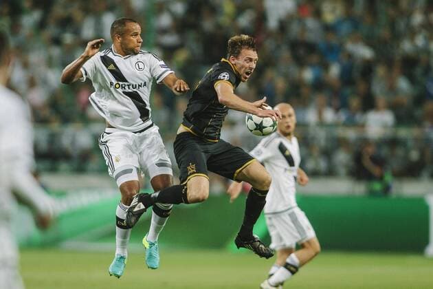 23.08.2016 WARSZAWA, UEFA CHAMPIONS LEAGUE - 4TH QUALIFICATION ROUND, LEGIA WARSZAWA - DUNDALK FC VADIS ODJIDJA, DAVID MACMILLAN FOTO RADOSLAWxJOZWIAK CYFRASPORT NEWSPIX.PL --- Newspix.pl  20160823-CSRJ10425