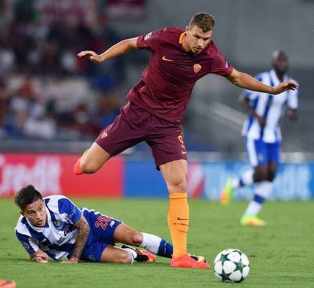 Roma 23 08 2016 - Champions League Roma-Porto foto AntonelloxSammarco Image Otavio-Edin Dzeko 