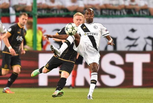 2016.08.23 Warszawa Qualification CL 2016 2017 Legia Warszawa - Dundalk FC - - Steeven Langil Foto LukaszxLaskowski PressFocus 2016.08.23 Warszawa Football UEFA Champions League season 2016 2017 Play-offs second leg Legia Warszawa - Dundalk FC Steeven Langil Credit: LukaszxLaskowski PressFocus NEWSPIX.PL --- Newspix.pl  20160823LUK0062