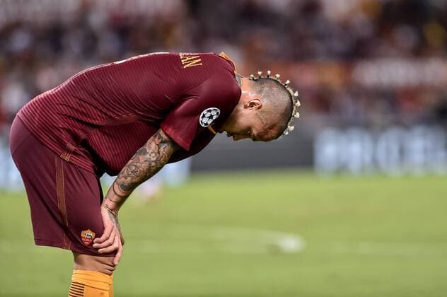 June 21, 2016 - Rome, Italy - Radja Nainggolan of Roma rues a missed chance during the UEFA Champions League playoff match between AS Roma and FC Porto, at Olympic Stadium in Rome on August 23, 2016. AS Roma v Porto - UEFA Champions League  - ZUMAn230