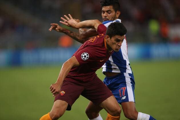 23.08.2016. Rome, Italy. Perotti in action during the UEFA Champions league match between A.S. Roma versus FC Porto at Olympic Stadium in Rome . xmarcoxiacobuccix  ActionPlus11779543