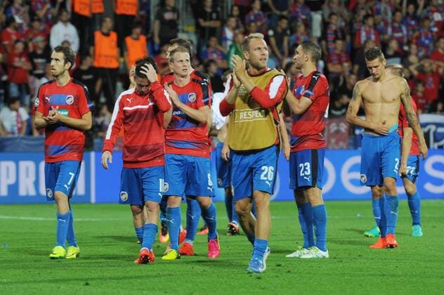Players of Viktoria Pilsen pictured after the 4th qualifying round of football Champions League return match FC Viktoria Pilsen vs PFC Ludogorets Razgrad in Pilsen, Czech Republic, August 23, 2016. (CTKxPhoto PavelxNemecek) CTKPhotoP201608240198101  nmc19