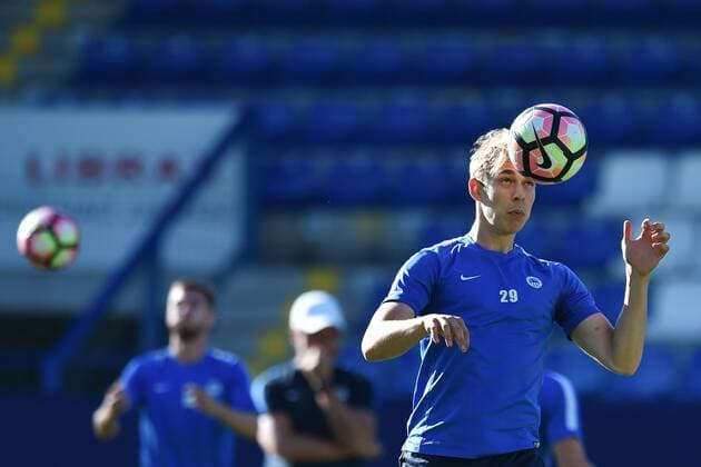 Captain Lukas Pokorny of Liberec during a training prior to the fourth qualifying round of the Europa League match Slovan Liberec vs AEK Larnaka in Liberec, Czech Republic, August 24, 2016. (CTKxPhoto RadekxPetrasek) CTKPhotoP201608240790301  PER 5