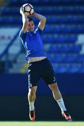 Milan Nitransky of Liberec during a training prior to the fourth qualifying round of the Europa League match Slovan Liberec vs AEK Larnaka in Liberec, Czech Republic, August 24, 2016. (CTKxPhoto RadekxPetrasek) CTKPhotoP201608240791501  PER 6