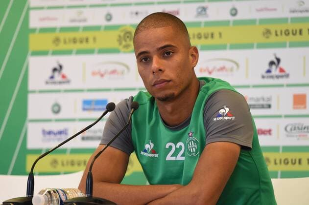 Fußball, EL Quali, AS St. Etienne PK Kevin Monnet Paquet (saint etienne) FOOTBALL : Conference de presse Saint Etienne - Europa Ligue - Barrage - 24 08 2016 FredericChambert Panoramic 