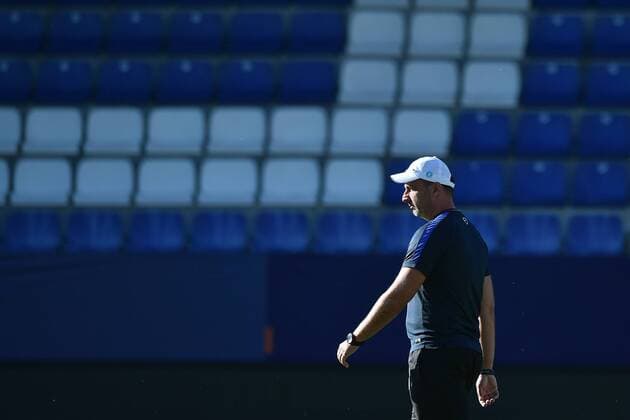 Coach of Liberec Jindrich Trpisovsky during a training prior to the fourth qualifying round of the Europa League match Slovan Liberec vs AEK Larnaka in Liberec, Czech Republic, August 24, 2016. (CTKxPhoto RadekxPetrasek) CTKPhotoP201608240817601  PER 7