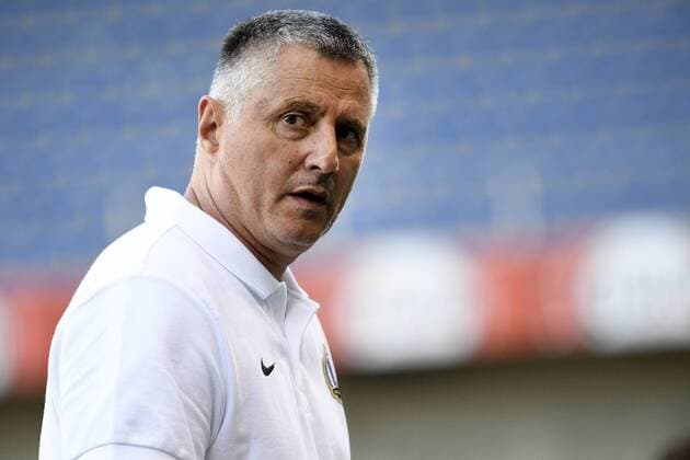 Lokomotivo s head coach Tomislav Ivkovic pictured during a training session of Croatian first league soccer team Lokomotiva Zagreb in Genk, Wednesday 24 August 2016. Tomorrow KRC Genk is playing the return leg of the playoff round in the Europa League competition against Lokomotiva Zagreb. First leg ended on 2-2 draw result in Croatia. YORICKxJANSENS  x04918021x