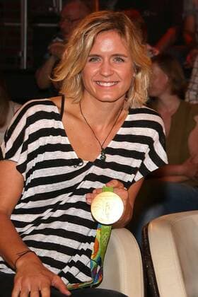 Laura Ludwig, die Beachvolleyballerin und Olympiasiegerin zu Gast in der M.Lanz Talkshow am 24.08.2016 (ZDF) in Hamburg M.Lanz (ZDF) Talkshow am 24.08.2016 in Hamburg 
