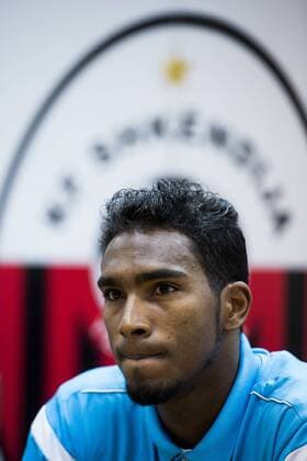 Gent s Renato Neto pictured during the press conference PK Pressekonferenz of Belgian first league soccer team KAA Gent, Wednesday 24 August 2016, in Skopje, Macedonia. Tomorrow Gent is playing the return leg of the playoff round in the Europa League competition against Macedonia s Shkendija. First leg ended on a 2-1 result in Belgium. JASPERxJACOBS  x04918064x