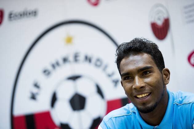 Gent s Renato Neto pictured during the press conference PK Pressekonferenz of Belgian first league soccer team KAA Gent, Wednesday 24 August 2016, in Skopje, Macedonia. Tomorrow Gent is playing the return leg of the playoff round in the Europa League competition against Macedonia s Shkendija. First leg ended on a 2-1 result in Belgium. JASPERxJACOBS  x04918065x