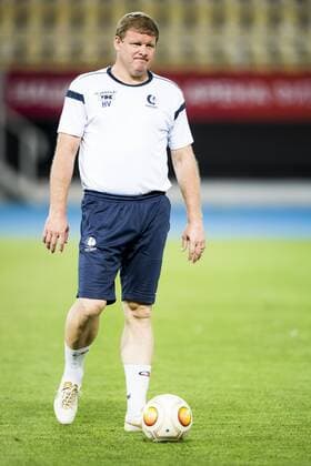 Gent s head coach Hein Vanhaezebrouck pictured during the training of Belgian first league soccer team KAA Gent, Wednesday 24 August 2016, in Skopje, Macedonia. Tomorrow Gent is playing the return leg of the playoff round in the Europa League competition against Macedonia s Shkendija. First leg ended on a 2-1 result in Belgium. JASPERxJACOBS  x04918090x