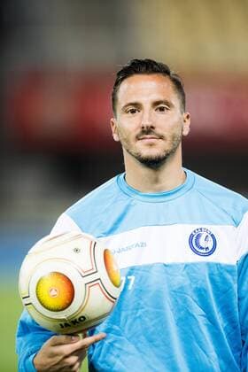 Gent s Danijel Milicevic pictured during the training of Belgian first league soccer team KAA Gent, Wednesday 24 August 2016, in Skopje, Macedonia. Tomorrow Gent is playing the return leg of the playoff round in the Europa League competition against Macedonia s Shkendija. First leg ended on a 2-1 result in Belgium. JASPERxJACOBS  x04918084x