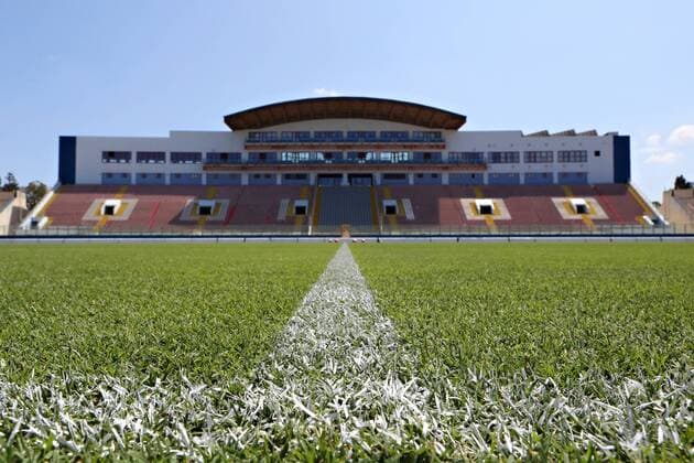 Bilder des Tages - SPORT Fußball, Hybridrasen im Nationalstadion von Malta National Stadium, Ta Qali, Malta 24 08 2016 The new National Stadium SISGrass Hybrid pitch was officially presented during ahandover press conference PK Pressekonferenz event at the National Stadium itself in Ta Qali, Malta. SISGrass - the patented hybrid pitch system was implanted at the National Stadium in Ta Qali, Malta. The new playing surface will be officially inaugurated in Malta s forthcoming FIFA World Cup WM Weltmeisterschaft Fussball 2018 Group F qualification match against Scotland on September 4th at the same stadium. SISGrass Hybrid Pitch at the National Stadium in Malta MLT_SISGRASS