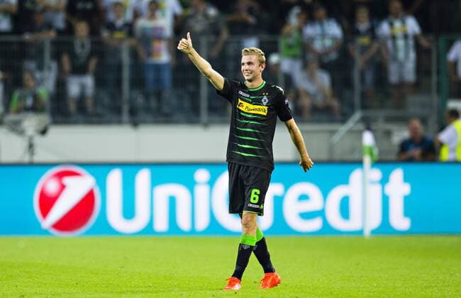 Mönchengladbach, 24.08.2016, Borussia Park Christoph Kramer (BMG) freut sich VfL Borussia Mönchengladbach - Young Boys Bern mm