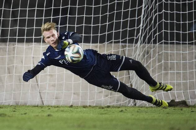 160824 IFK Göteborgs malvakt Pontus Dahlberg under en träning inför kvalet till Europa League den 24 augusti 2016 i Baku  Copyright: JOHANNAxLUNDBERG BB160824JL031