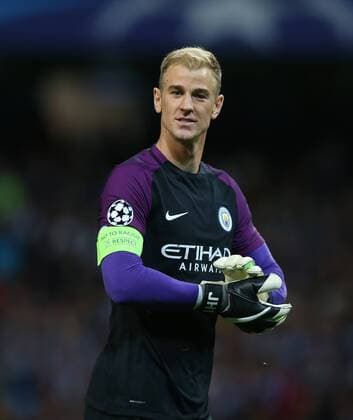 Joe Hart of Manchester City during the Champions League Play Off 2nd Leg match at the Etihad Stadium, Manchester. Picture date: August 24th, 2016. Pic Simon Bellis Sportimage EDITORIAL USE ONLY. No use with unauthorised audio, video, data, fixture lists, club league logos or live services. Online in-match use limited to 120 images, no video emulation. No use in betting, games or single club league player publications.