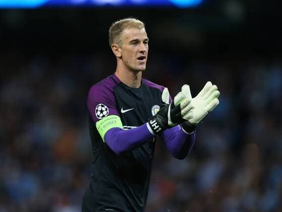 Joe Hart of Manchester City applauds the fans during the Champions League Play Off 2nd Leg match at the Etihad Stadium, Manchester. Picture date: August 24th, 2016. Pic Simon Bellis Sportimage EDITORIAL USE ONLY. No use with unauthorised audio, video, data, fixture lists, club league logos or live services. Online in-match use limited to 120 images, no video emulation. No use in betting, games or single club league player publications.