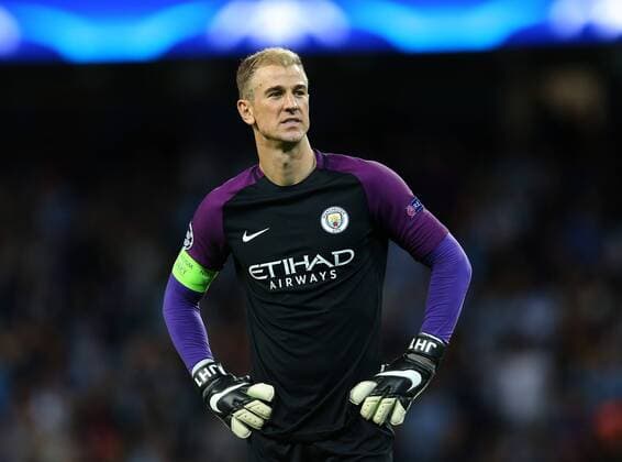 Joe Hart of Manchester City takes in the stadium on the final whistle during the Champions League Play Off 2nd Leg match at the Etihad Stadium, Manchester. Picture date: August 24th, 2016. Pic Simon Bellis Sportimage EDITORIAL USE ONLY. No use with unauthorised audio, video, data, fixture lists, club league logos or live services. Online in-match use limited to 120 images, no video emulation. No use in betting, games or single club league player publications.