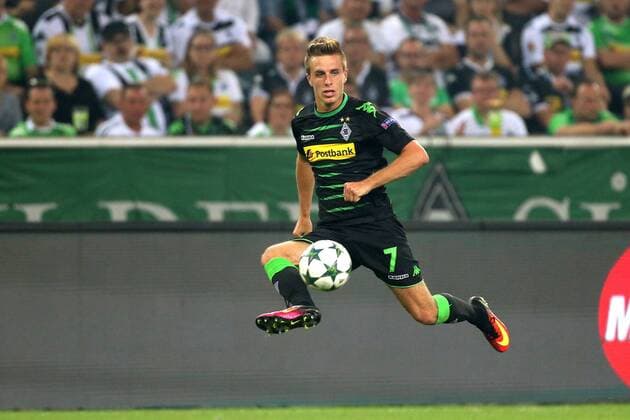 Patrick Herrmann (Moenchengladbach) mit Ball beim Spiel Borussia Moenchengladbach vs. BSC Young Boys Bern, Fussball, Champions League-Qualifikation, 24.08.2016 Moenchengladbach Copyright: xHommes Eibner-Pressefotox EP_MHS