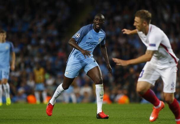 24.08.2016. Etihad Stadium, Manchester, England. Champions League Qualifying Football. Manchester City versus Steaua Bucharest. Manchester City midfielder Yaya Tour& xe9; making a rare start in tonight s game. xAlanxMartinx  ActionPlus11779974