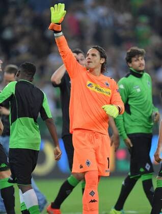 24.08.2016, Fussball, Saison 2016 2017, Champions League Qualifikation, Play-off, Borussia Moenchengladbach - Young Boys Bern 6:1, Jubel Torwart Yann Sommer (Borussia Moenchengladbach)