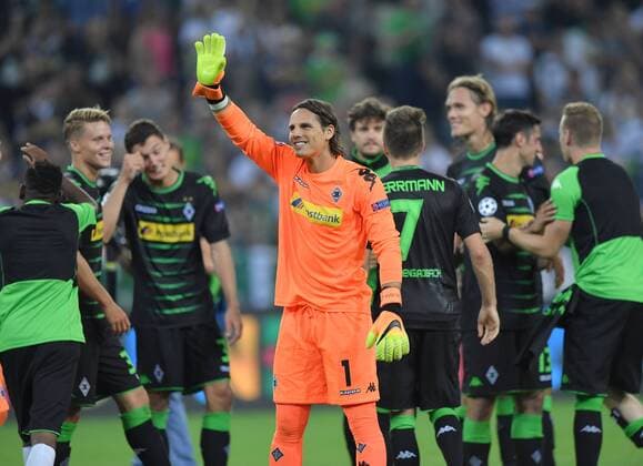 24.08.2016, Fussball, Saison 2016 2017, Champions League Qualifikation, Play-off, Borussia Moenchengladbach - Young Boys Bern 6:1, Jubel Torwart Yann Sommer (Borussia Moenchengladbach), mi.
