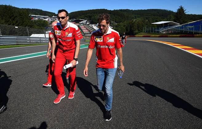 Sebastian Vettel, Scuderia Ferrari, formula 1 GP, Belgien in Spa, 25.08.2015 Photo:mspb Jerry Andre Sebastian Vettel, formula 1 GP, Belgien