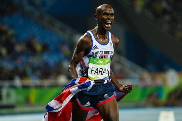 Athletics Rio 2016 Olympics RIO DE JANEIRO, RJ - 20.08.2016: ATHLETICS RIO 2016 OLYMPICS - Mo Farah (GBR) is gold in the 5000m in Athletics Rio 2016 Olympics held in the Olympic Stadium. (Photo: Fernanda Paradizo Fotoarena) x1194520x  FernandaxParadizo