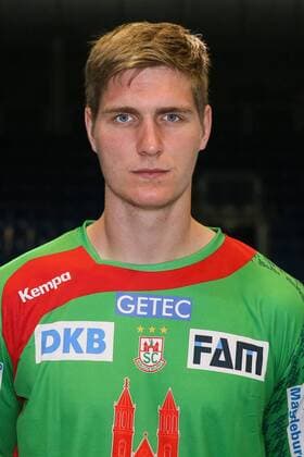 Handball, 1. BL, SC Magdeburg Porträttermin Finn Lemke (SC Magdeburg) - Handball Bundesliga Saison 2016-2017 Offizeller Fototermin SC Magdeburg in der GETEC Arena in Magdeburg - Einzelbild,Portrait,Deutschland, Handball, Mann, Maenner,25.08.2016