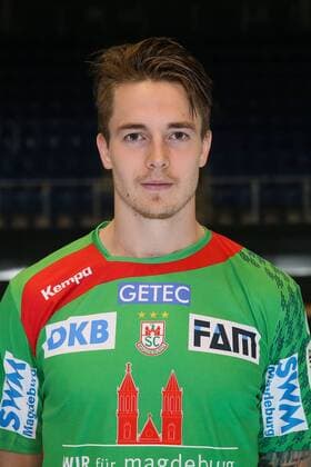 Handball, 1. BL, SC Magdeburg Porträttermin Michael Damgaard (SC Magdeburg) - Handball Bundesliga Saison 2016-2017 Offizeller Fototermin SC Magdeburg in der GETEC Arena in Magdeburg - Einzelbild,Portrait,Deutschland, Handball, Mann, Maenner,25.08.2016