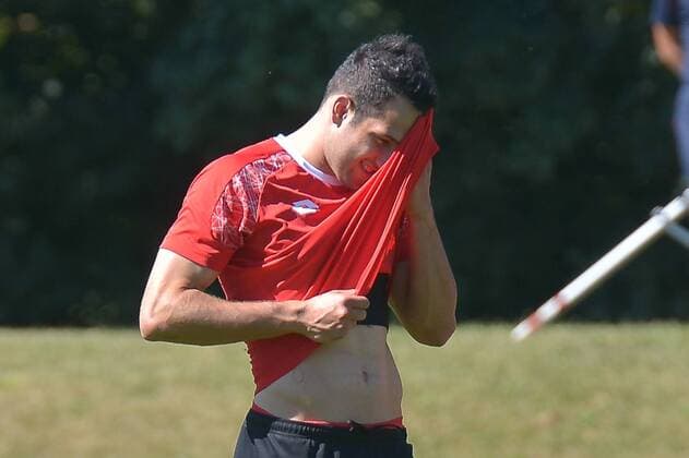 23.08.2016, xtkx, Fussball 1.Bundesliga, FSV Mainz 05 Training, emspor, v.l. Levin Oeztunali (Mainz 05), Mainz