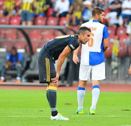 UEFA Europa league Playoff second leg match between Grasshoppers and Fenerbahce at Letzigrund Stadium in Zurich, Swiss on August 25 , 2016. Pictured: Robin van Persie of Fenerbahce. Not available for publication in Turkey. 