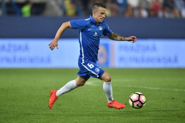 Jan Sykora of Liberec in action during the fourth qualifying round return Europa League match Slovan Liberec vs AEK Larnaca in Liberec, Czech Republic, August 25, 2016. (CTKxPhoto RadekxPetrasek) CTKPhotoP201608251024901  PER_6582
