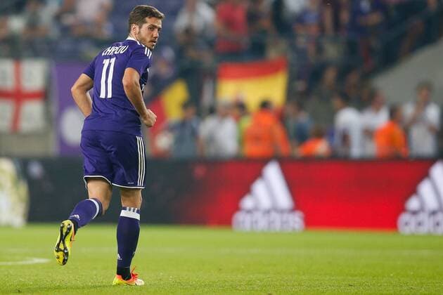 Fußball, EL Quali, RSC Anderlecht - Slavia Prag Anderlecht s Alexandru Chipciu pictured during a match between Belgian first league soccer team RSC Anderlecht against Czech Slavia Prague, the return leg of the playoff round in the Europa League competition, Thursday 25 August 2016, in Anderlecht, Brussels. First leg ended on 0-3 in Czech Republic. BRUNOxFAHY  x04918819x