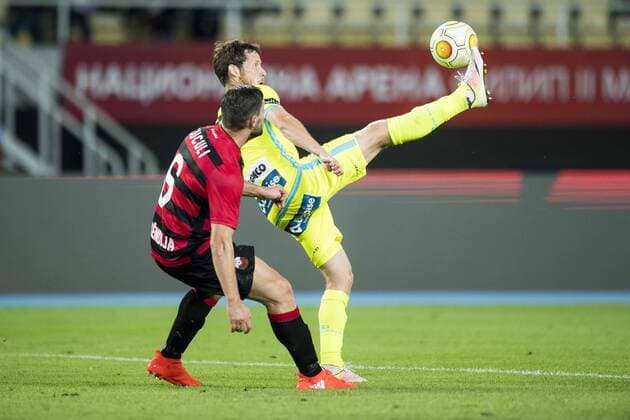 Fußball, EL Quali, KF Shkendija Tetovo - KAA Gent Gent s Thomas Matton pictured in action during a match between Macedonia s Shkendija and Belgian first league soccer team KAA Gent, the return leg of the playoff round in the Europa League competition, Thursday 25 August 2016, in Skopje, Macedonia. First leg ended on a 2-1 result in Belgium. JASPERxJACOBS  x04918964x