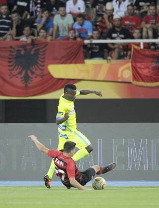 Shkendija vs Gent - Tetovo, Macedonia 25.08.2016., Tetovo, Macedonia - Peurope League, Qualifications, KF Shkendija -Gent.  STR-1234 HaloPix PIXSELL