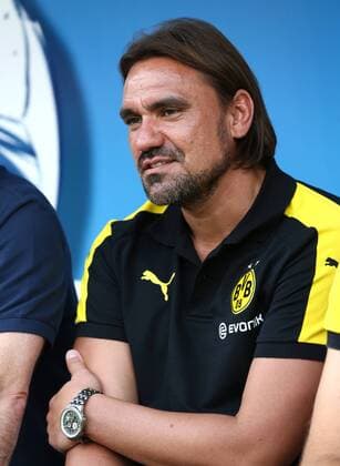 Dienstag 23.08.2016, Saison 2016 2017, Vorbereitung des BVB Borussia Dortmund auf die 1. Bundesliga, Testspiel im Erdgas Sportpark Halle (Saale), Hallescher FC - BVB Borussia Dortmund 0:3, Trainer Daniel Farke (BVB II)