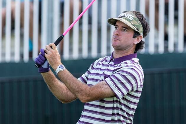 August 25, 2016: Bubba Watson follows his tee shot at the first tee during the first round of play at The Barclays, on the Black course, at Bethpage State Park in Farmingdale, NY. (Photo by David Hahn Icon Sportswire) GOLF: AUG 25 PGA Golf Herren - The Barclays - First Round Icon160825033 EDITORIAL USE ONLY