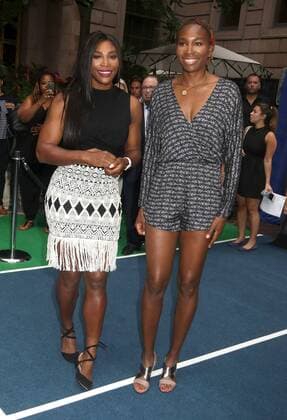 August 25, 2016 - New York, New York, U.S. - Tennis players SERENA WILLIAMS and VENUS WILLIAMS attend the Virtual Tennis Tournament held at Lotte New York Palace. Tennis Players at Virtual Tennis Tournament - ZUMAk03_