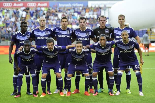 BRUSSELS, BELGIUM - AUGUST 25 : Team photo of RSC Anderlecht Equipe FOOTBALL : Anderlecht vs Slavia Praha - Europa League - Bruxelles - 25 08 2016 PhotoNews Panoramic 